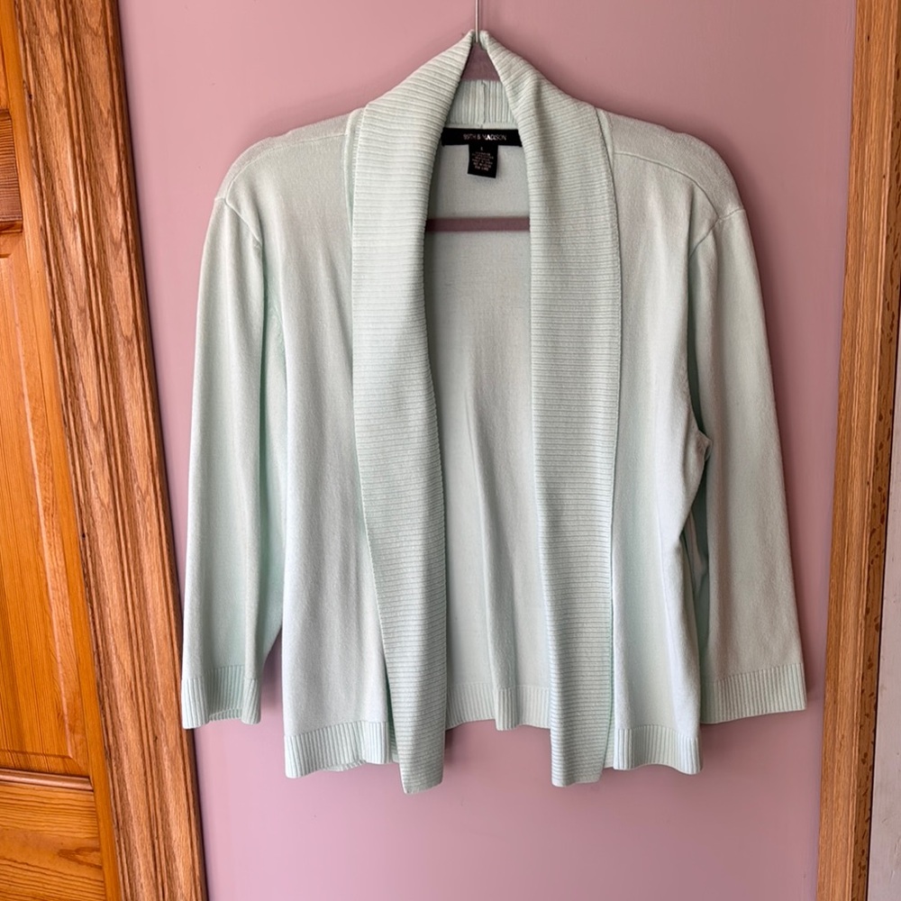 Soft Mint Green Cardigan by 89th & Madison